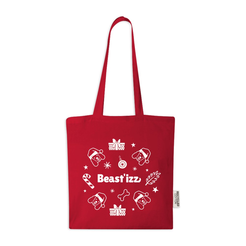 sac rouge Noël personnalisable Beast'izz
